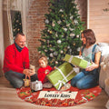 Grandma's Cute Reindeer Personalized Christmas Tree Skirt