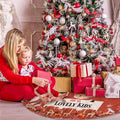 Grandma's Cute Reindeer Personalized Christmas Tree Skirt