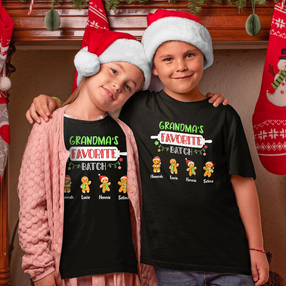 Grandma's Favorite Batch Personalized Christmas Matching Shirt