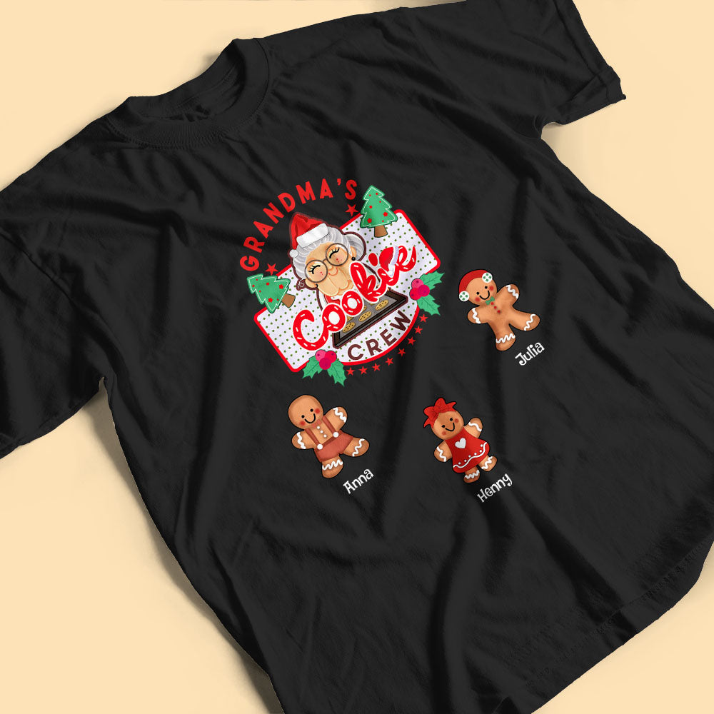 Grandma's Cookie Crew Personalized Christmas Matching Shirt