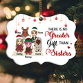 Great Sisters Christmas Gift - Personalized Custom Medallion Aluminum Ornament