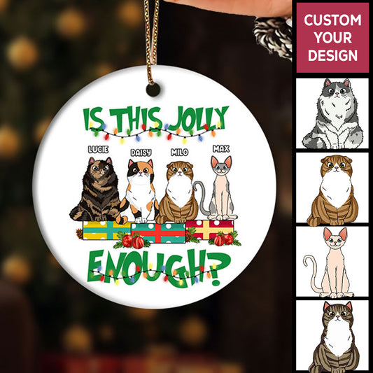 Green Christmas Personalized Cat Ornament Is This Jolly Enough