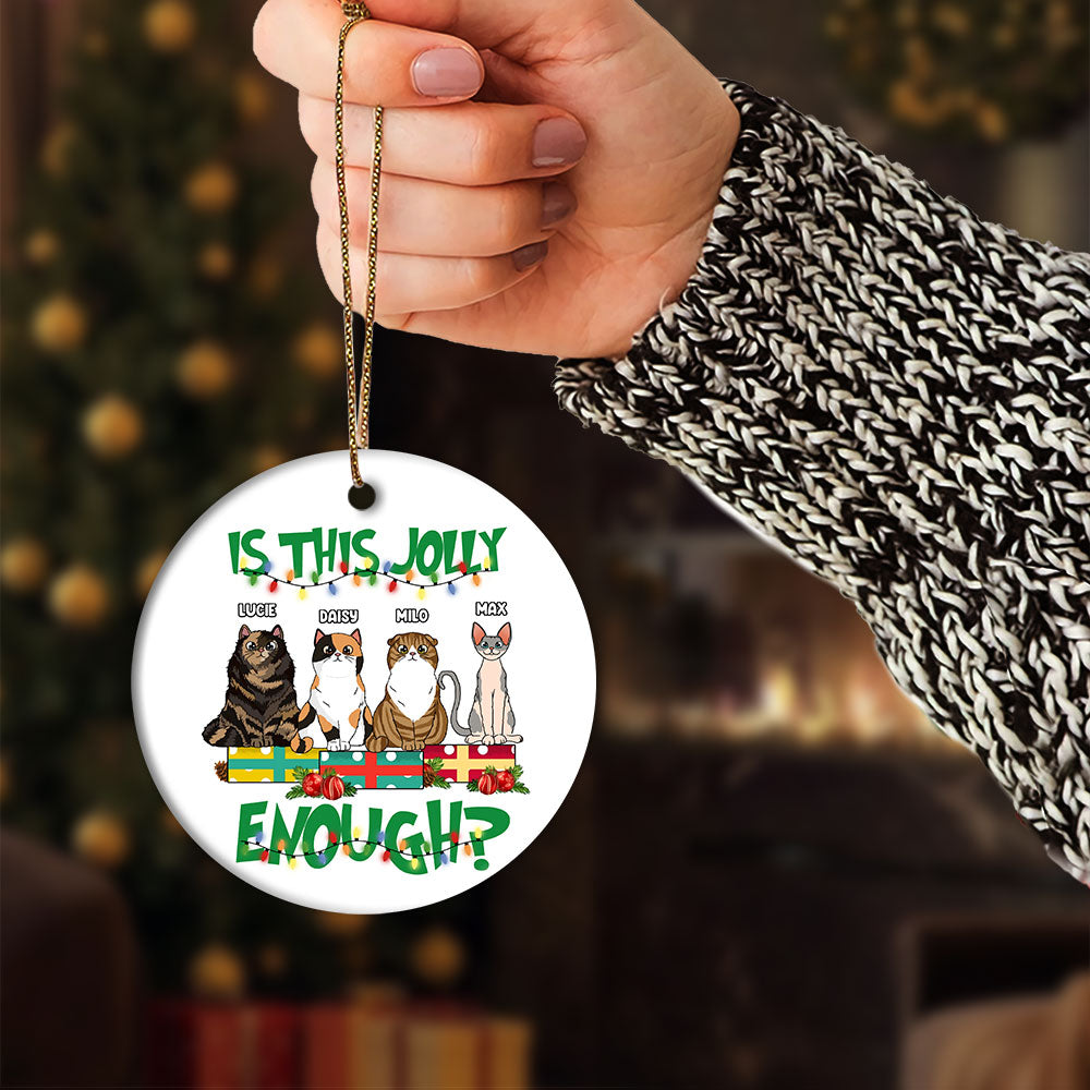 Green Christmas Personalized Cat Ornament Is This Jolly Enough