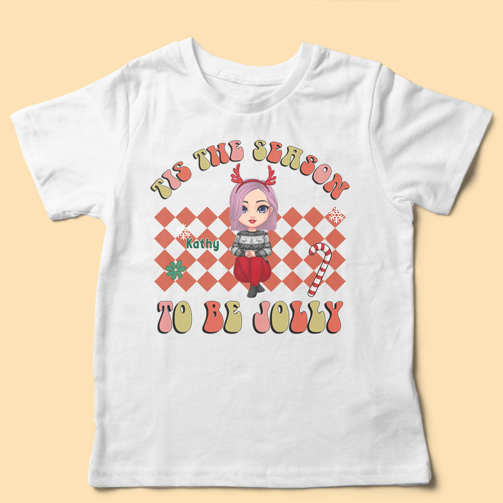 Groovy Christmas Vibes Personalized Christmas Shirt