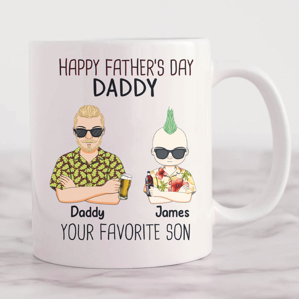 Happy Father's Day Daddy From Your Favorite Son Personalized Dad Mug