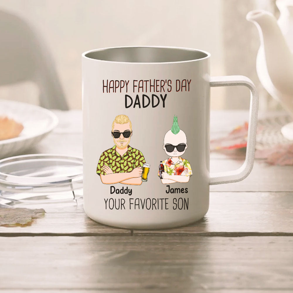 Happy Father's Day Daddy From Your Favorite Son Personalized Dad Mug