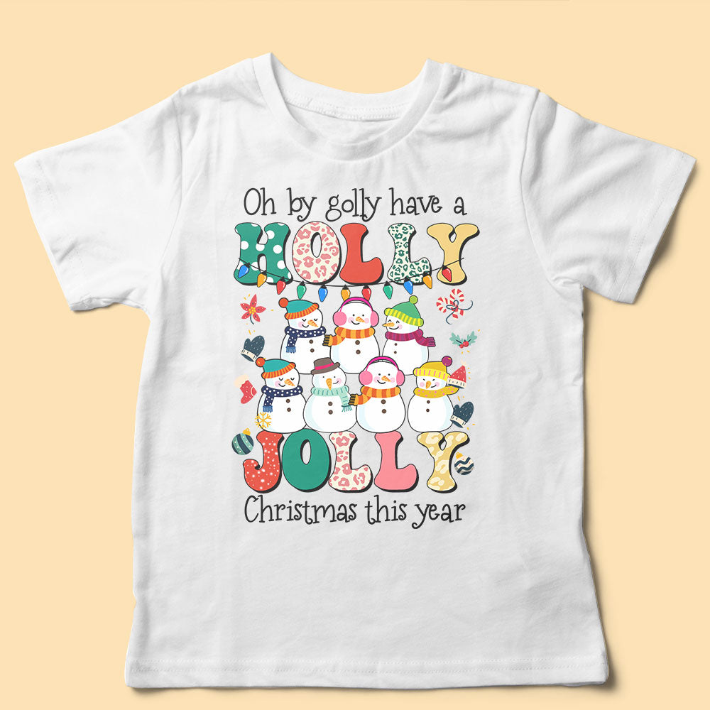 Holly Jolly Snowmen Personalized Christmas Shirt