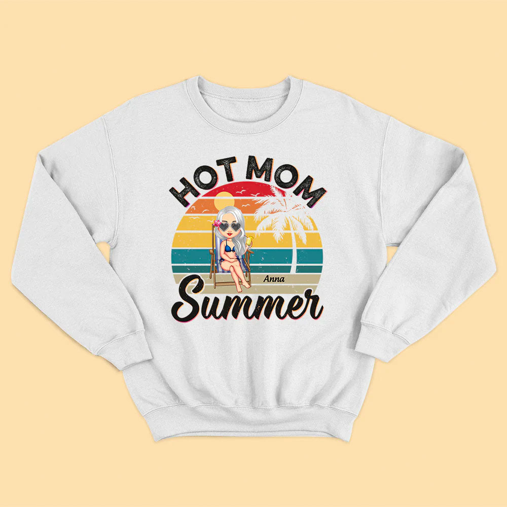 Hot Mom Summer Personalized Shirt - Mother's Day Shirt