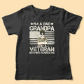 I'm A Dad Grandpa And A Veteran Nothing Scares Me Personalized Shirt For Father's Day