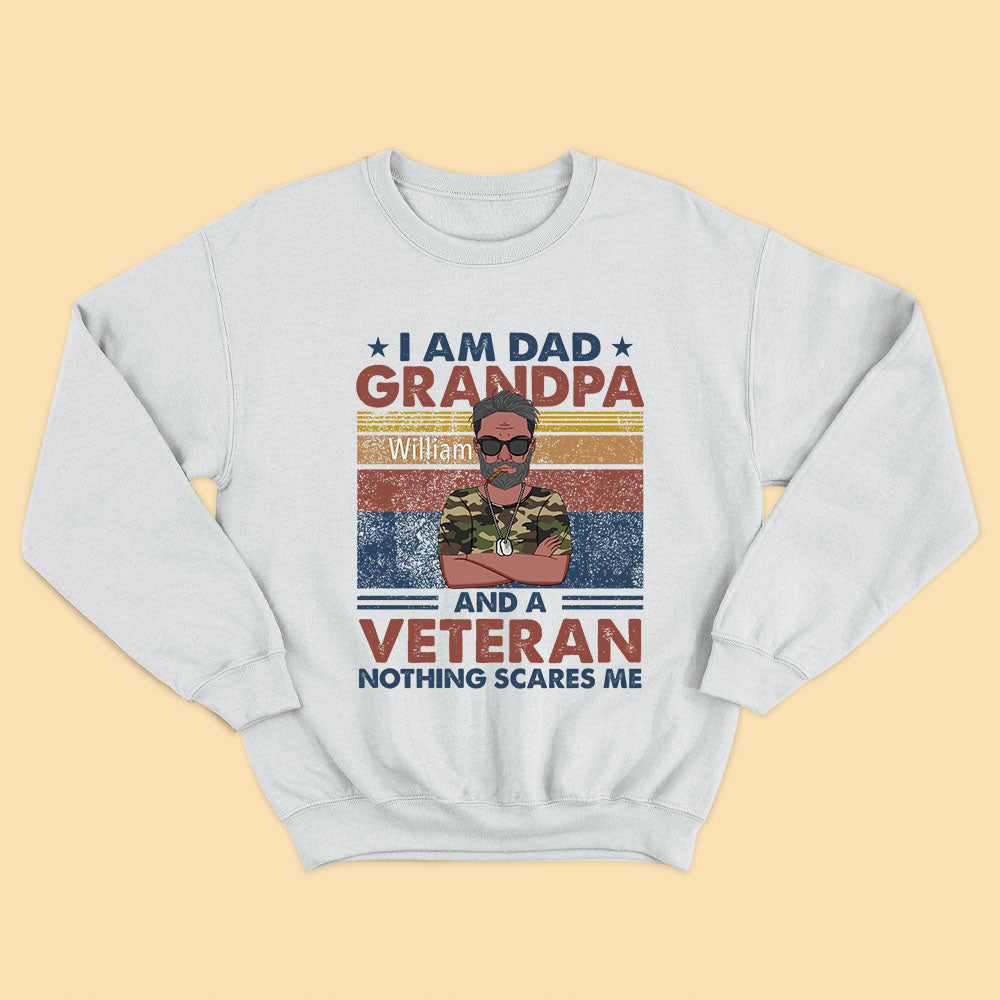 I'm A Dad Grandpa and A Veteran Personalized Fathers Day Shirts