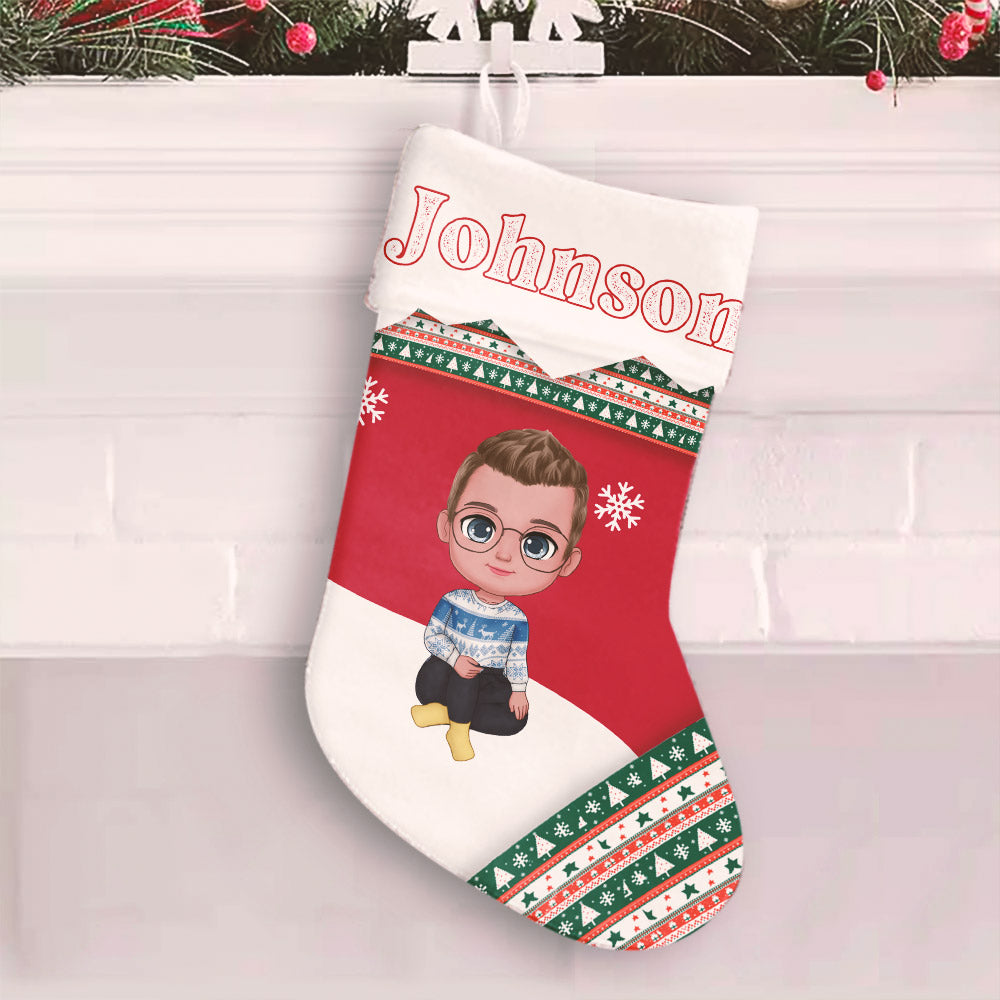 Joyful Personalized Christmas Stocking For Family Members