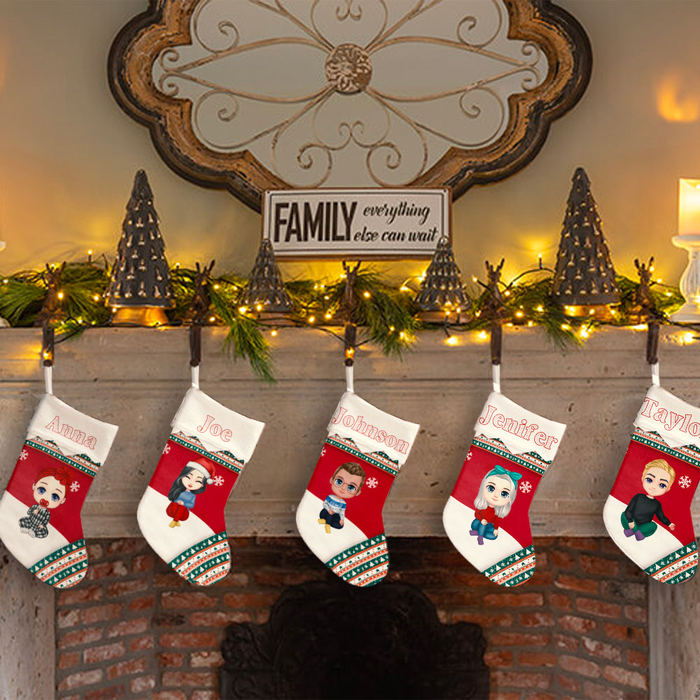 Joyful Personalized Christmas Stocking For Family Members