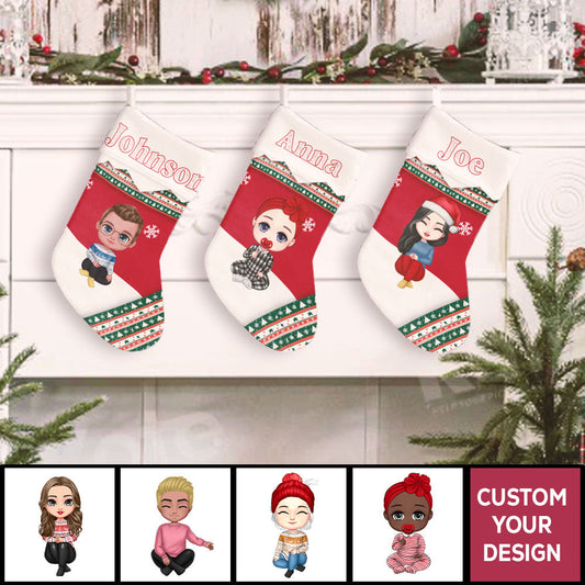 Joyful Personalized Christmas Stocking For Family Members