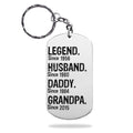 Legend Husband Daddy Grandpa Since Personalized Keychains For Him