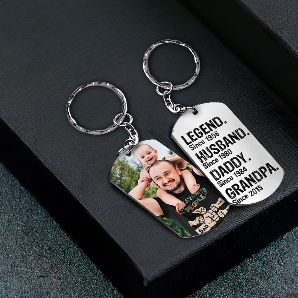 Legend Husband Daddy Grandpa Since Personalized Keychains For Him