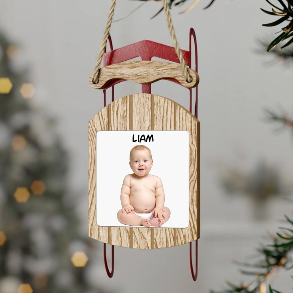 Personalized Sled Christmas Ornaments