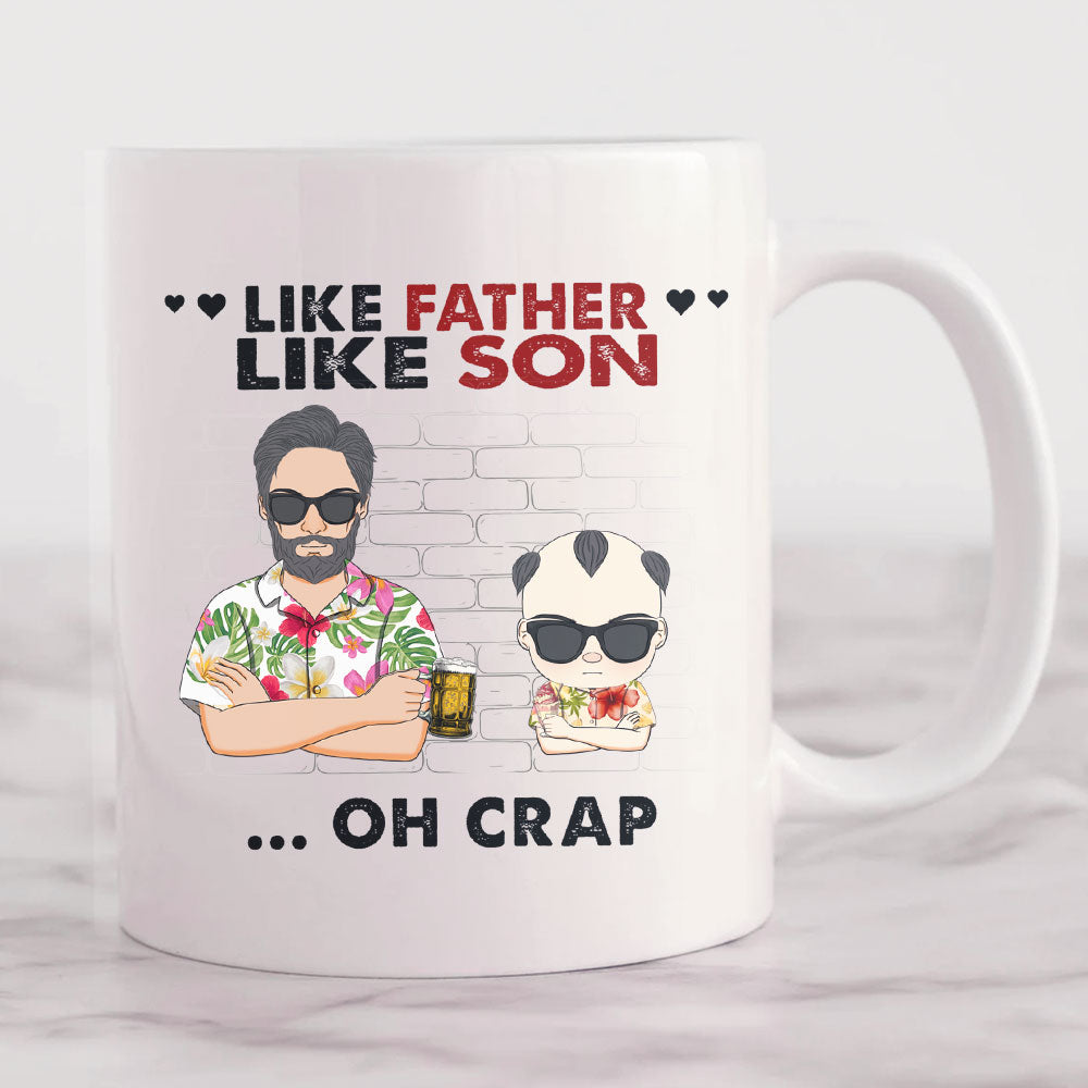 Like Father Like Son Father's Day Personalized Mug