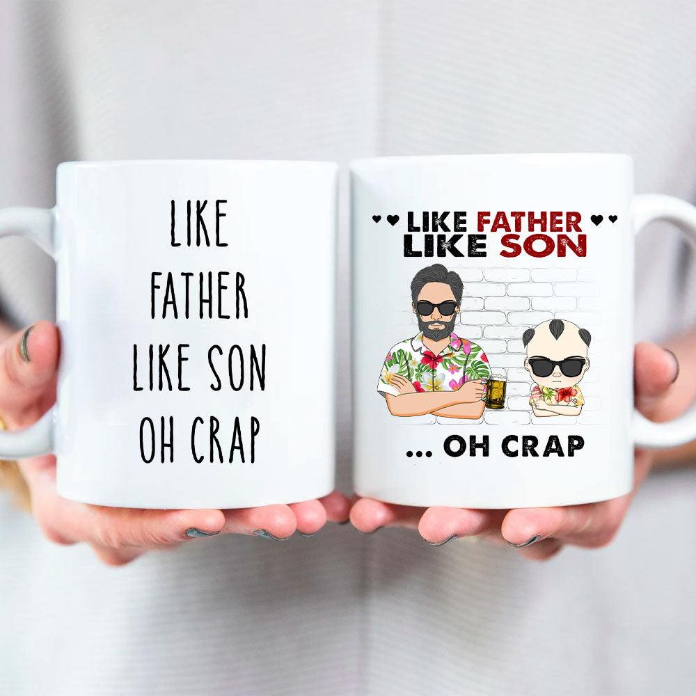 Like Father Like Son Father's Day Personalized Mug