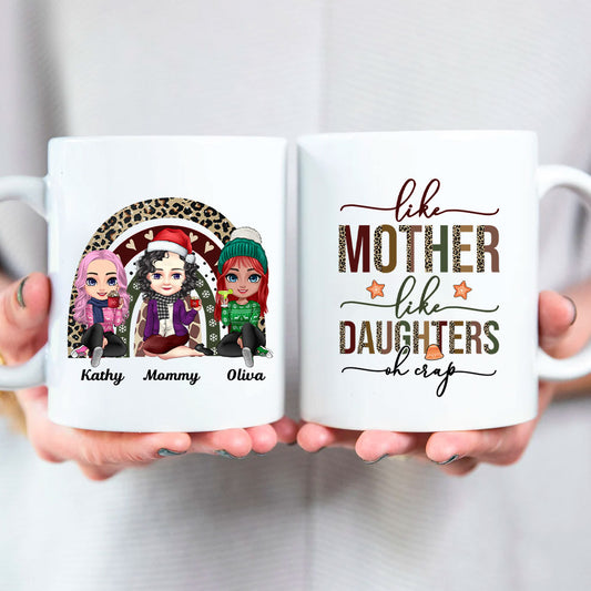 Like Mother Like Daughter Personalized Christmas Mug