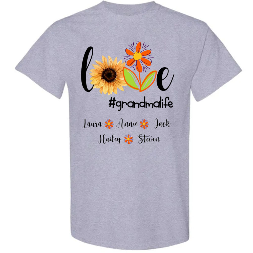 Love Grandma Life Customized Name Shirt