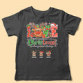 Love Grandma X-mas Personalized Reindeer Matching Christmas Shirt