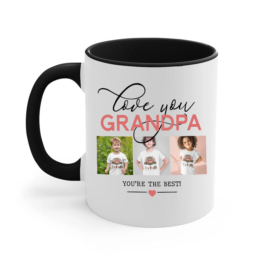 Love You Grandpa Custom Photo Personalized Dad Mug