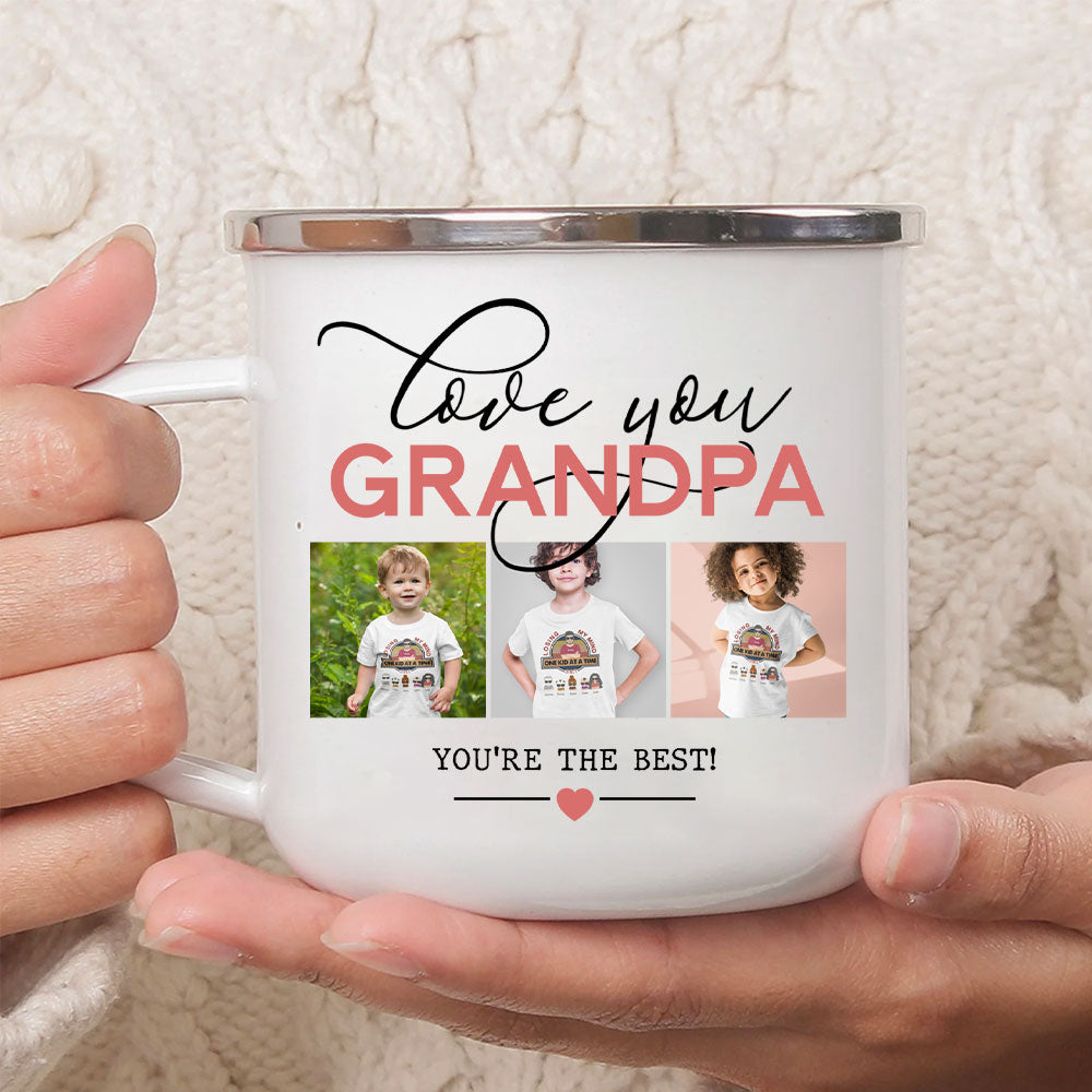 Love You Grandpa Custom Photo Personalized Dad Mug