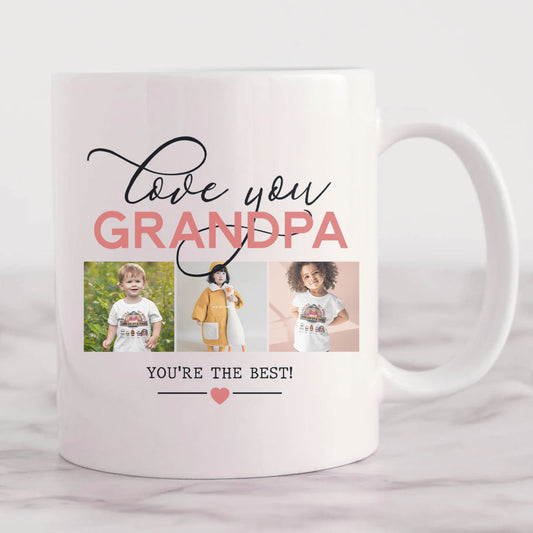 Love You Grandpa Custom Photo Personalized Dad Mug