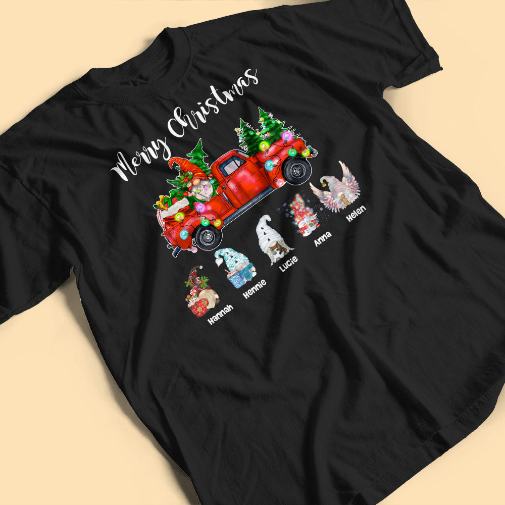 Merry Christmas Gnome Grandma Personalized Family Christmas Shirt