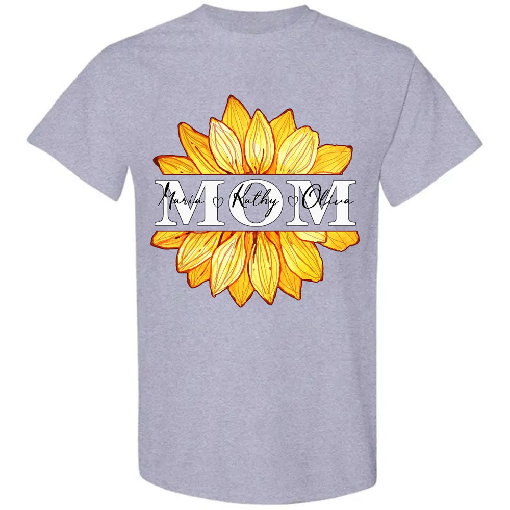 Mom Sunflower Custom Name Shirt Perfect Gift for Mother