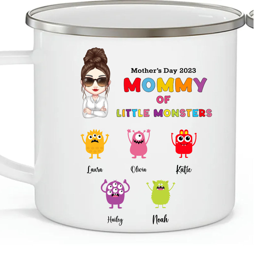 Mommy Of Little Monster Personalized Coffee Mug For Mother's Day