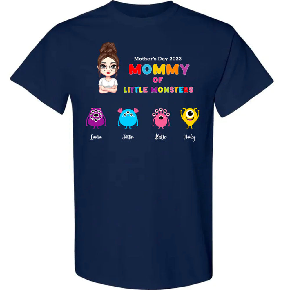 Mommy Of Little Monsters Cute Personalized Shirt