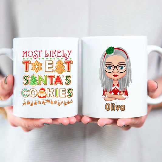 Most Likely To Eat Santa's Cookies Custom Christmas Mug For Family
