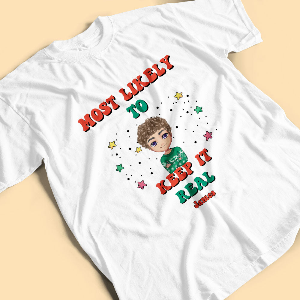 Most Likely To Personalized Christmas Shirt