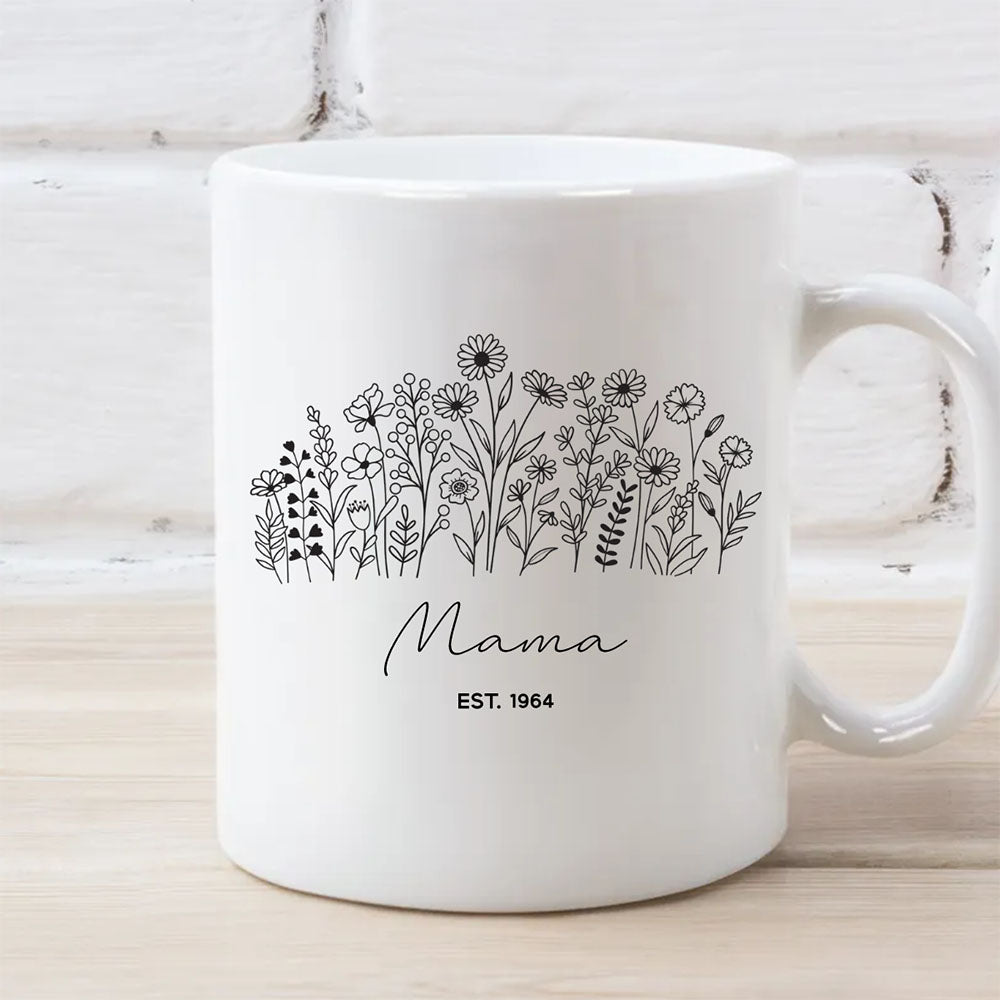 Mother's Day Custom Flower Mug