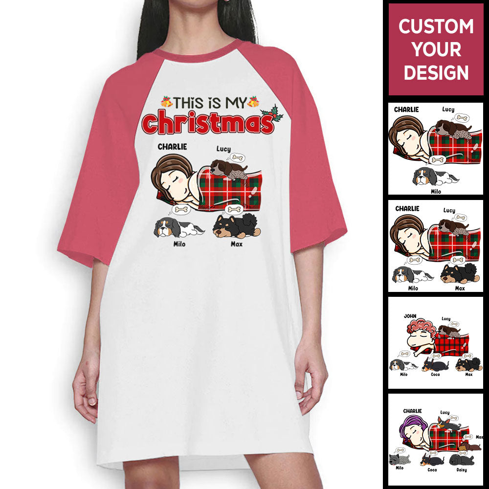 My Christmas Shirt Personalized Night Gown For Dog Lovers