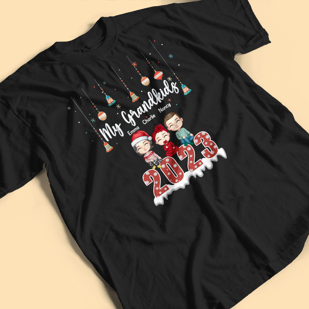 My Grandkid X-mas 2023 Personalized Matching Christmas Shirt