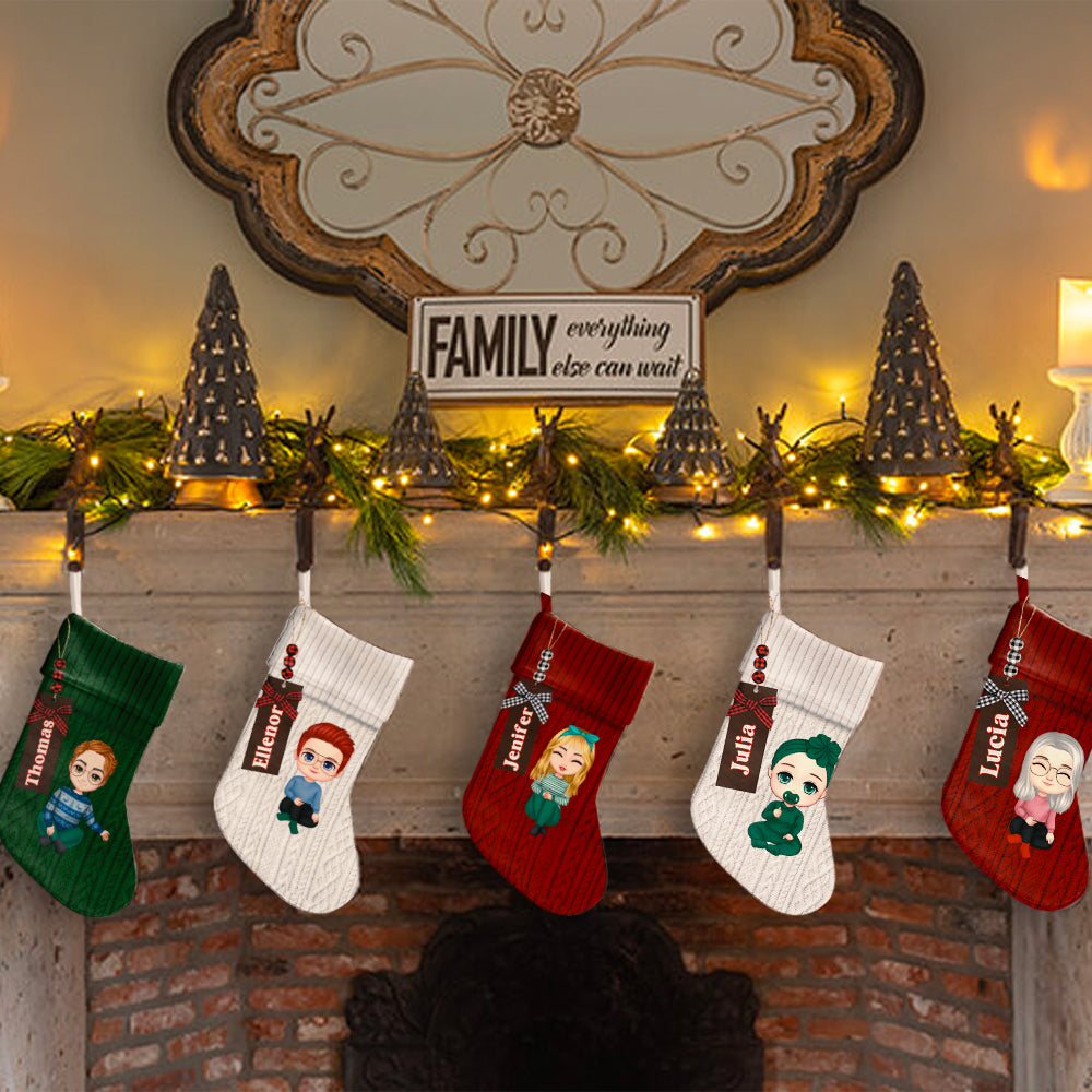 Name Tag For Family Members Personalized Christmas Stocking
