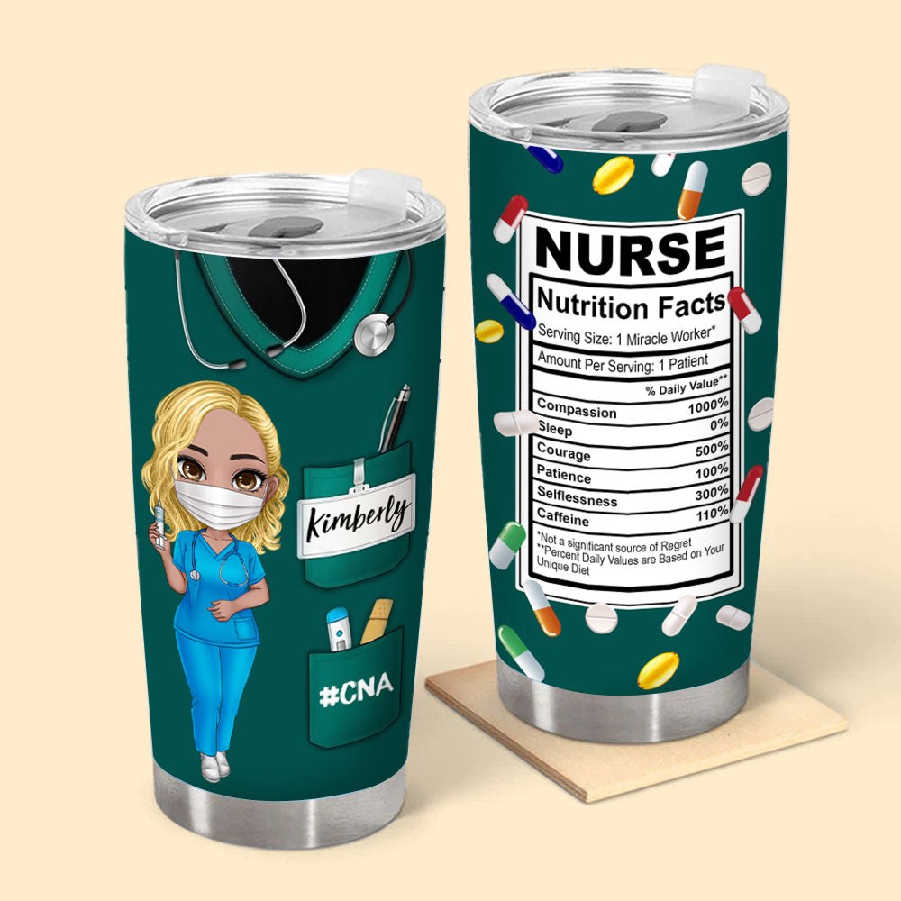 Nurse Life Nutrition Facts - Personalized Tumbler Cup