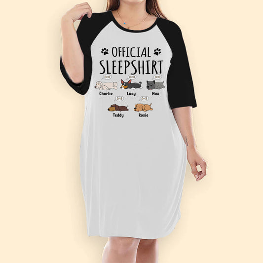 Official Sleep Shirt Custom Dog Night Gown For Women