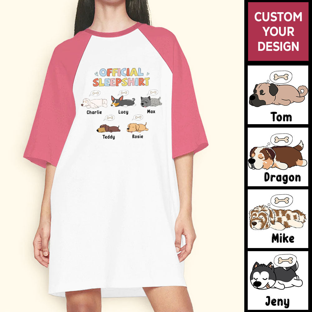 Official Sleep Shirt Dog Night Gown For Woman