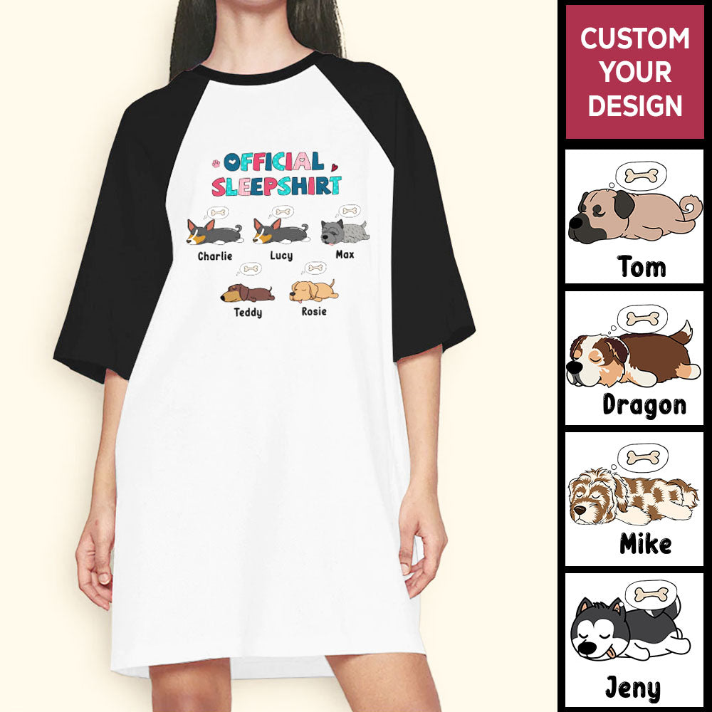 Official Sleep Shirt Personalized Dog Night Gown For Woman