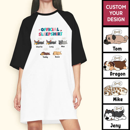 Official Sleep Shirt Personalized Dog Night Gown For Woman