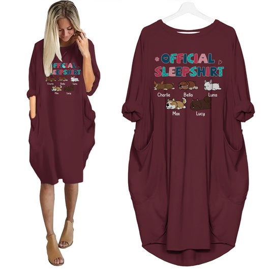 Official Sleep Shirt Personalized Dress With Pocket