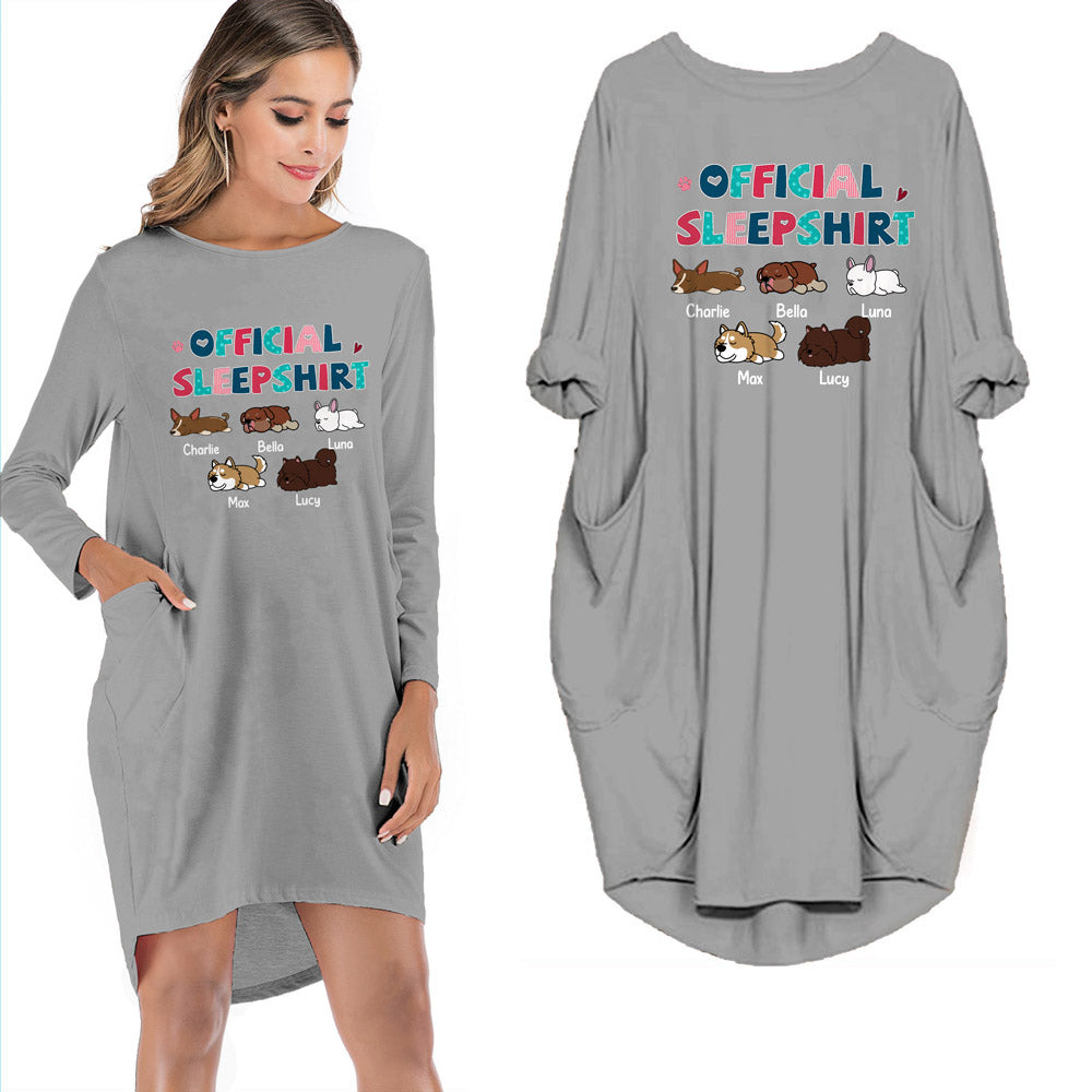 Official Sleep Shirt Personalized Dress With Pocket