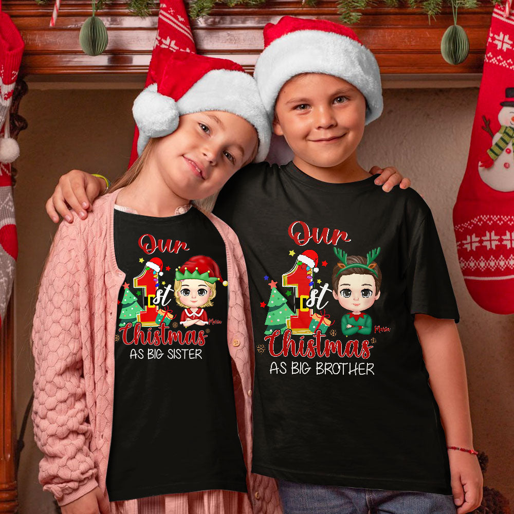 Our First Christmas Personalized Matching Family Shirt