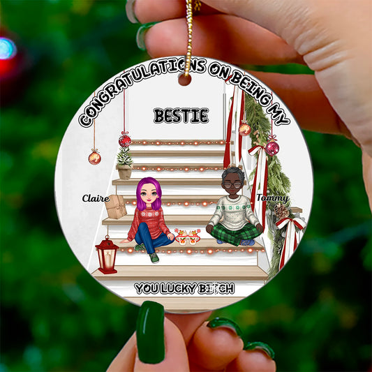 Our Eternal Bond With Friends Personalized Christmas Ornament
