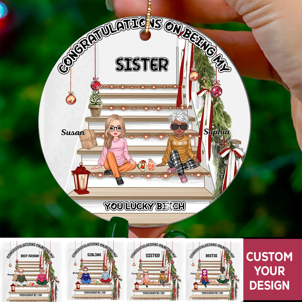 Our Eternal Bond With Friends Personalized Christmas Ornament