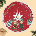 Outdoor Cheers Personalized Christmas Pencil Tree Skirt for Couples
