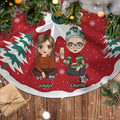 Outdoor Cheers Personalized Christmas Tree Skirt for Couples